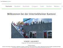 Tablet Screenshot of kantorei-untertuerkheim.de